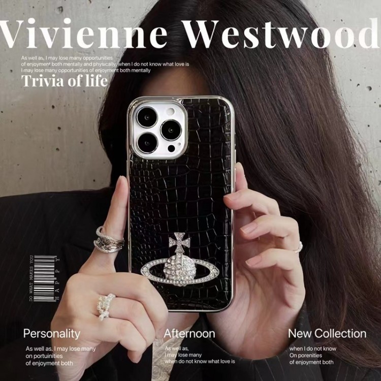 ヴィヴィアン・ウエストウッド Vivienne Westwood ハイブランドアイフォン15プロ/14/13スマホケースかわいいアイフォン15プロ/14/13カバーハイエンドiphone15Pro Max/14plusカバー