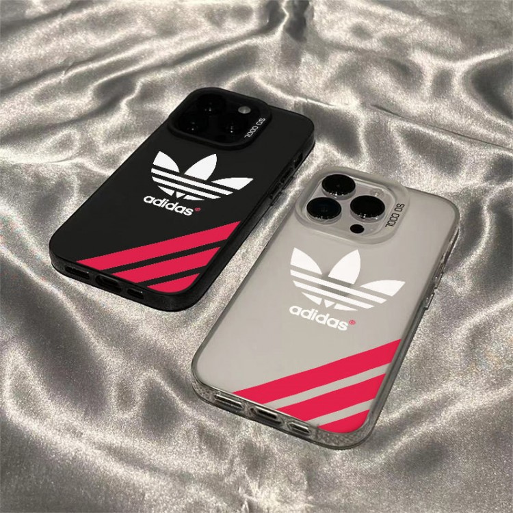 Adidas アディダスiphone16/15/14/13Proブランドスマホケースレディース向けiphone16/15/14/13Proケースハイエンドiphone16/15Pro Max/14plusカバー スポーツ風 ファッション