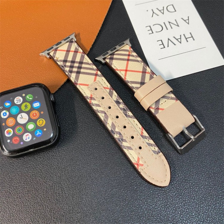 Burberry バーバリーブランド Apple Watch 9 10 ultra バンド 華奢革 交換バンド高級感 Apple Watch 10 9 8 7 se2/6/5/4/3/2/1ベルト 軽量 フィット 通気性ハイブランドアップルウォッチ10 9 8/se2革ベルト 耐久性ブランド apple watch ultra 2 49mmシリコンバンド 痛くない