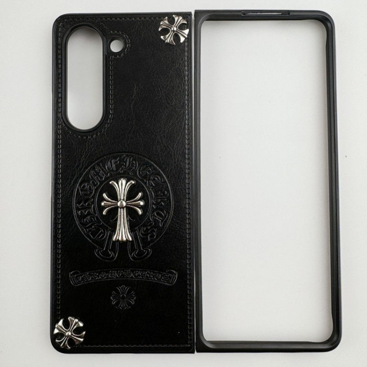 クロムハーツ Chrome Hearts galaxy z fold5 6ブランドケースコピーファッションブランドgalaxy z fold6 5/z fold4メンズレディースケース折りたたみ型ギャラクシーz flip6 5/z flip4/z fold5ケースメンズ