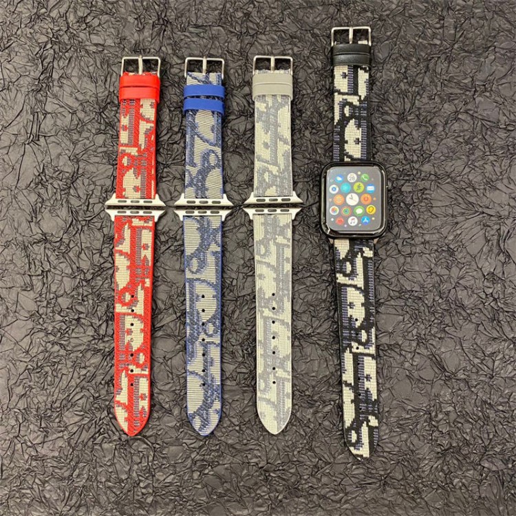 Dior ディオールブランド Apple Watch 9 10 ultra バンド 華奢革 交換バンドハイブランドアップルウォッチ10 9 8/se2革ベルト 耐久性ブランドiwatch 7 8 9 10バンド 丈夫ブランド apple watch ultra 2 49mmシリコンバンド 痛くない