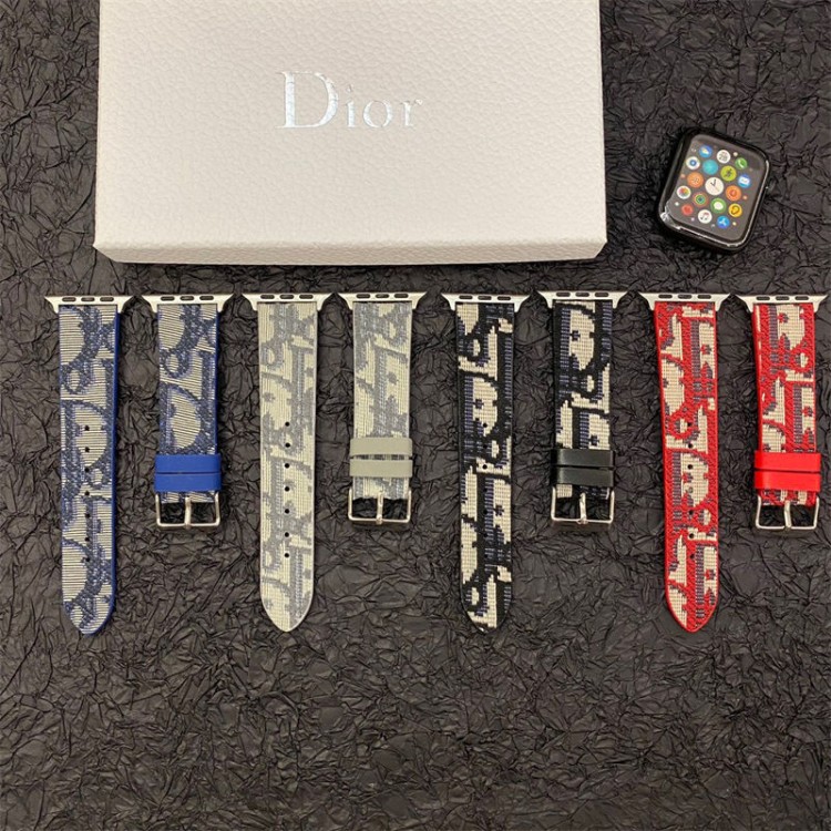 Dior ディオールブランド Apple Watch 9 10 ultra バンド 華奢革 交換バンドハイブランドアップルウォッチ10 9 8/se2革ベルト 耐久性ブランドiwatch 7 8 9 10バンド 丈夫ブランド apple watch ultra 2 49mmシリコンバンド 痛くない