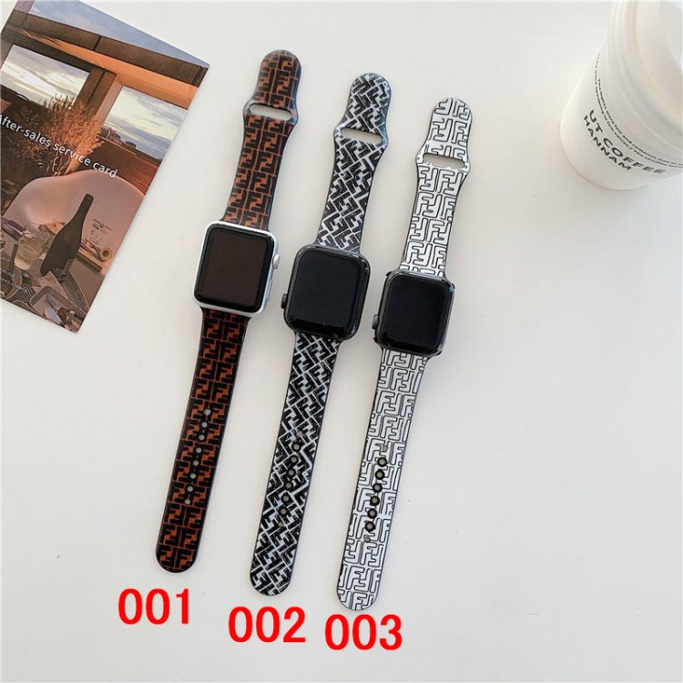 フェンディ 高級感 Apple Watch9 8 7 10 se2/6/5/4/3/2/1ベルト 軽量 フィット 通気性 ハイブランド Fendi アップルウォッチ9 8/se2革ベルト 耐久性ブランドiwatch 7 8 9 バンド 丈夫Apple Watch 9 ultra/8/7/6ブランドベルト 流行り