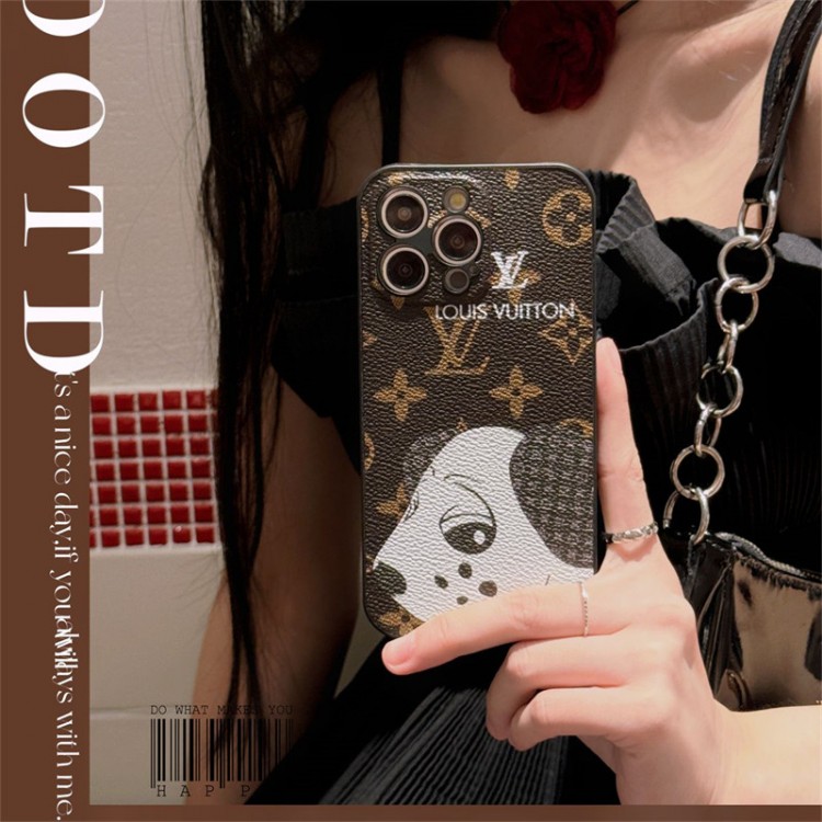 ブランド Lv ルイヴィトン男女兼用携帯カバー かわいい動物の柄 iphone16/15/14/13Pro Maxケース レディース向け iphone16/15/14/13Proケース 面白い iphone16/15/14ブランドケースメンズレディース