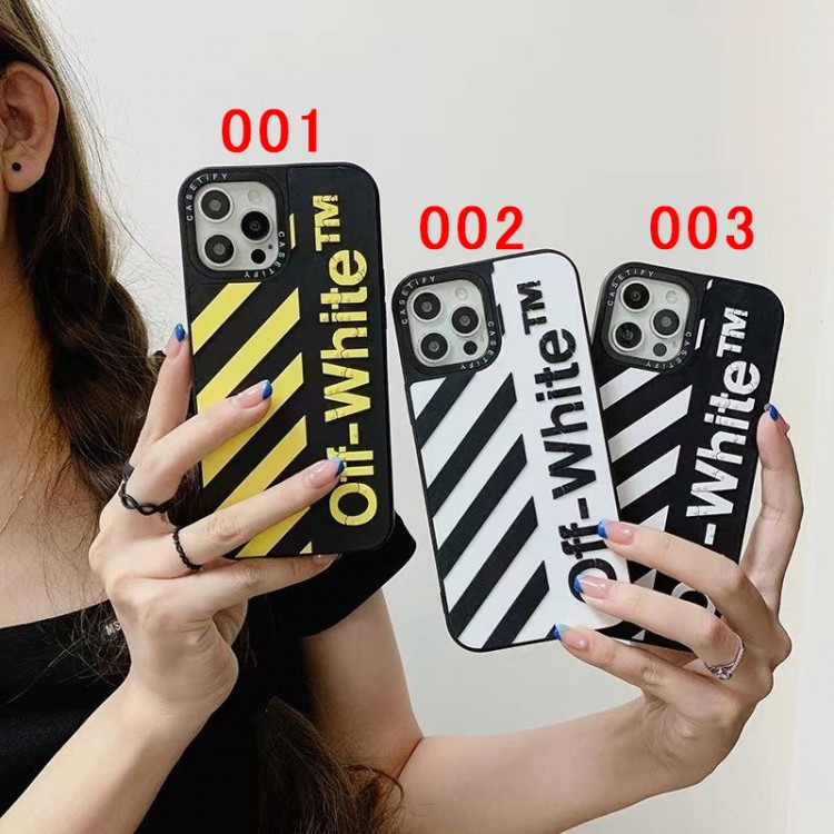 Off-White オフホワイトハイブランドアイフォン16 15プロ/14/13スマホケースレディース向けiphone16/15/14/13Proケースかわいいアイフォン16/15プロ/14/13カバー