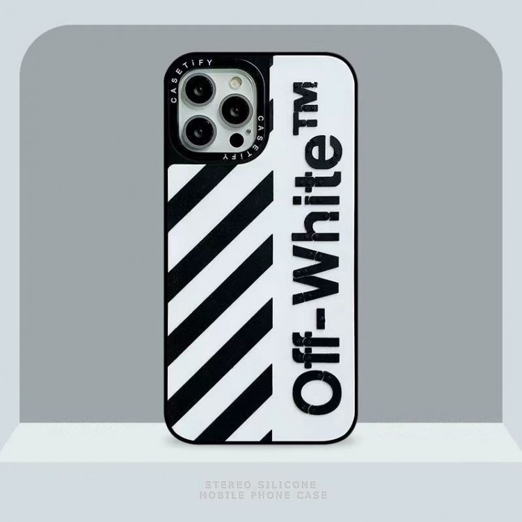 Off-White オフホワイトハイブランドアイフォン16 15プロ/14/13スマホケースレディース向けiphone16/15/14/13Proケースかわいいアイフォン16/15プロ/14/13カバー