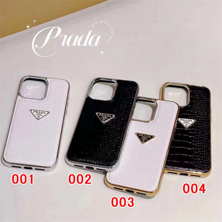 Prada プラダレディース向けiphone16/15/14/13Proケースかわいいアイフォン16/15プロ/14/13カバーiphone16/15/14ブランドケースメンズレディース