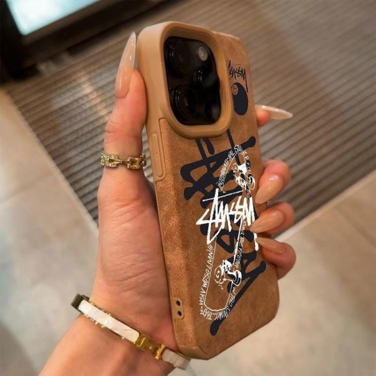 Stussy ステューシーiphone16/15/14/13 Pro Maxケースブランドコピーレディース向けiphone16/15/14/13Proケースiphone16/15/14ブランドケースメンズレディース