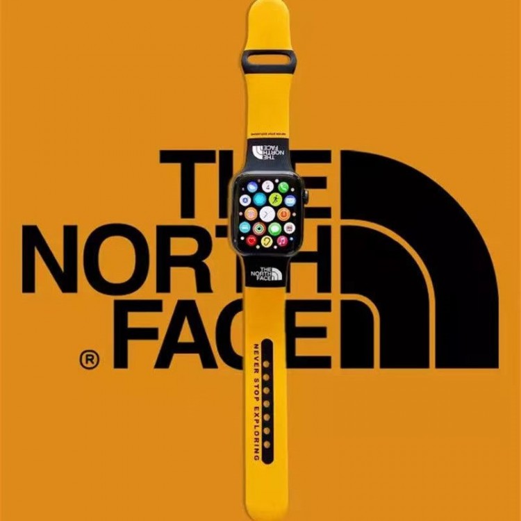 ザノースフェイス Apple Watch 9 ultra バンド シリコン 交換バンド THE NORTH FACEブランド Apple Watch9 8 7  se2/6/5/4/3/2/1ベルト 軽量 フィット 通気性男性向けアップルウオッチ se2/7 8 9 スポーツベルト 上質ブランド apple watch ultra 2 49mmシリコンバンド 痛くない