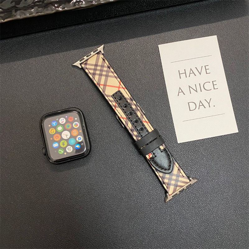 Burberry iwatch 7 8 9 10バンド